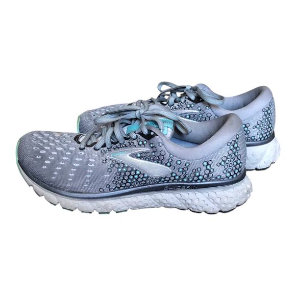 Brooks Glycerin 17 Gray Low Top Lace Up Running Shoes Women's Size 8 US - Picture 5 of 10